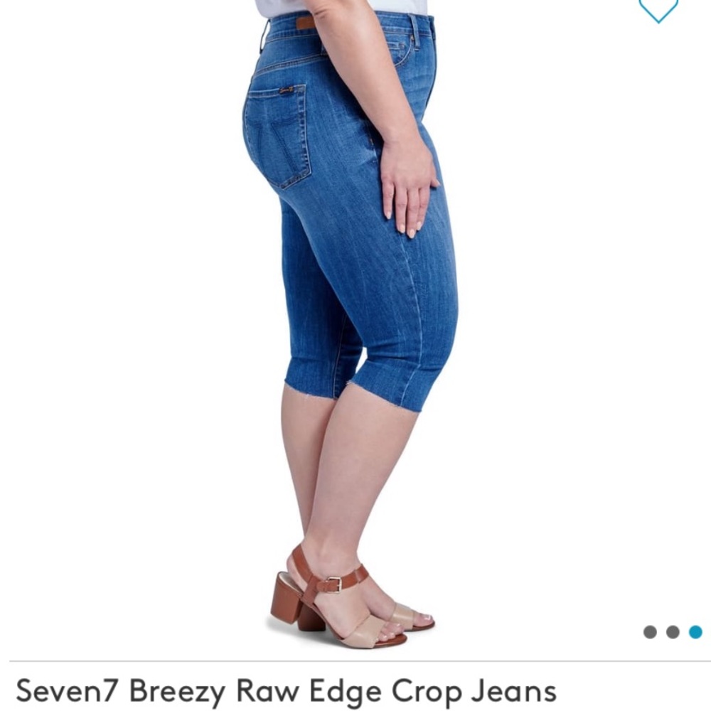 NEW Seven 7 Women’s High Rise Breezy Crop Jeans - Picture 2 of 5